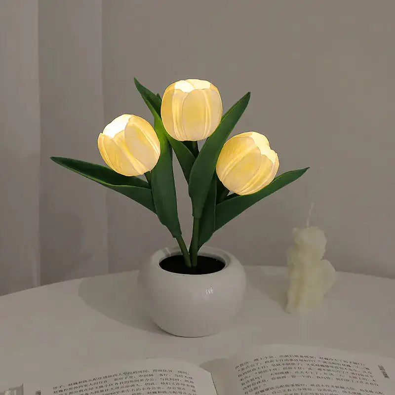 LED Tulip Lamp Night Simulation Flower